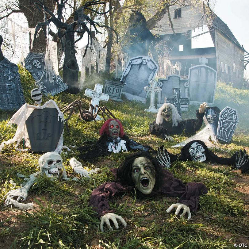 10" x 25" Clawing Zombie Groundbreaker with LED Eyes Halloween Decoration - image 4