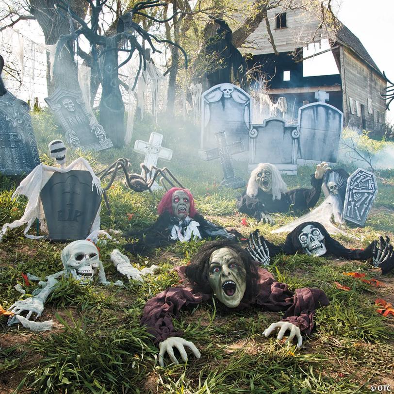 10" x 25" Clawing Zombie Groundbreaker with LED Eyes Halloween Decoration - image 3