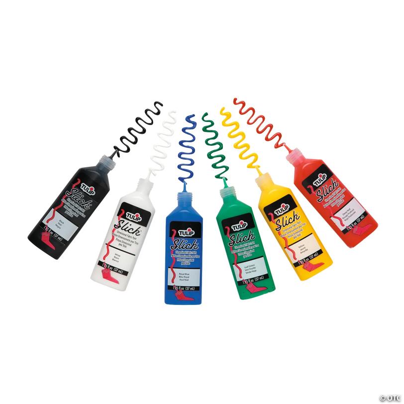 1.25-oz. Tulip Slick Assorted Colors Dimensional Fabric Paint - Set of 6
