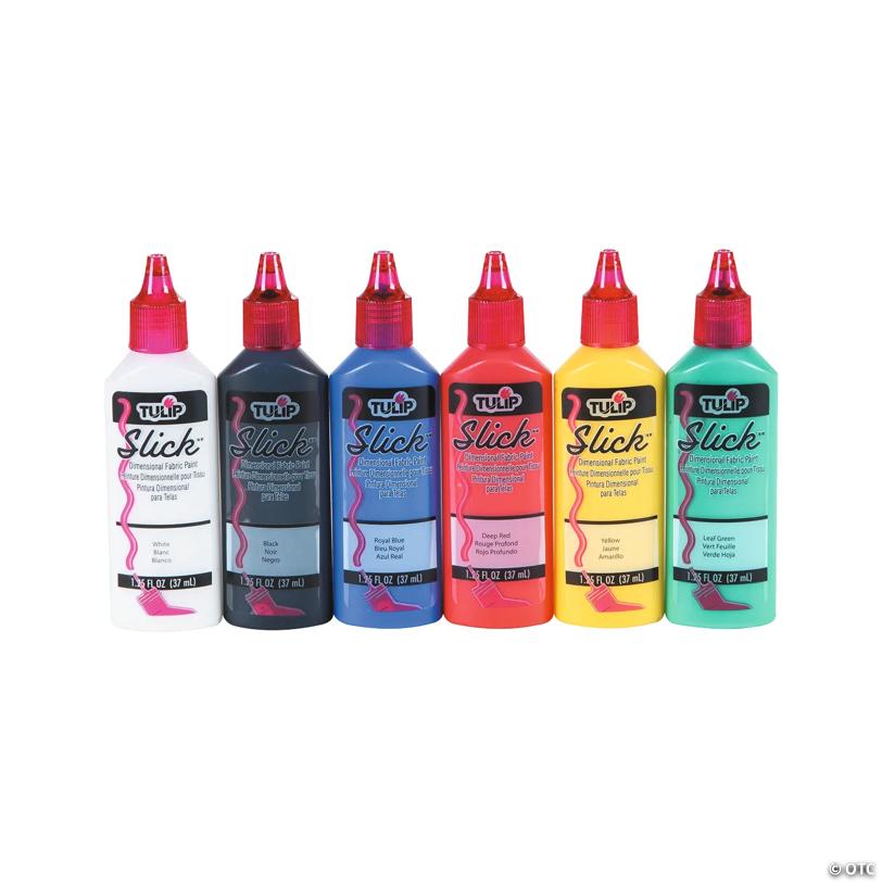 1.25-oz. Tulip Slick Assorted Colors Dimensional Fabric Paint - Set of 6