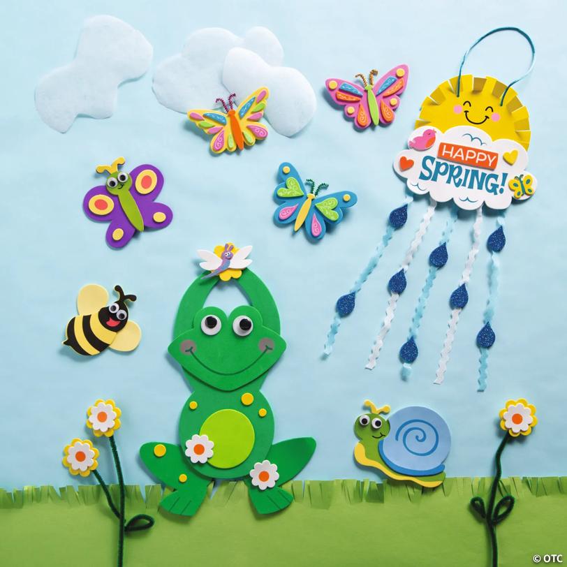 12 3/4" Frog-Shaped Doorknob Hanger Foam Craft Kit - Makes 12