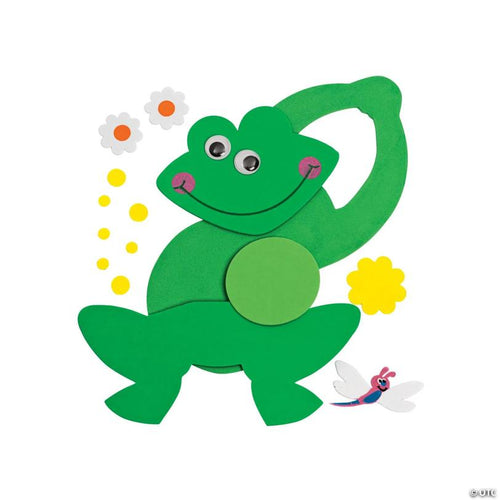 12 3/4" Frog-Shaped Doorknob Hanger Foam Craft Kit - Makes 12