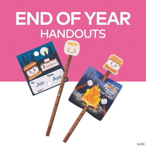 12 Pc. 8 3/4" End of Year S’more Learning Pencils & Topper with Card for 12