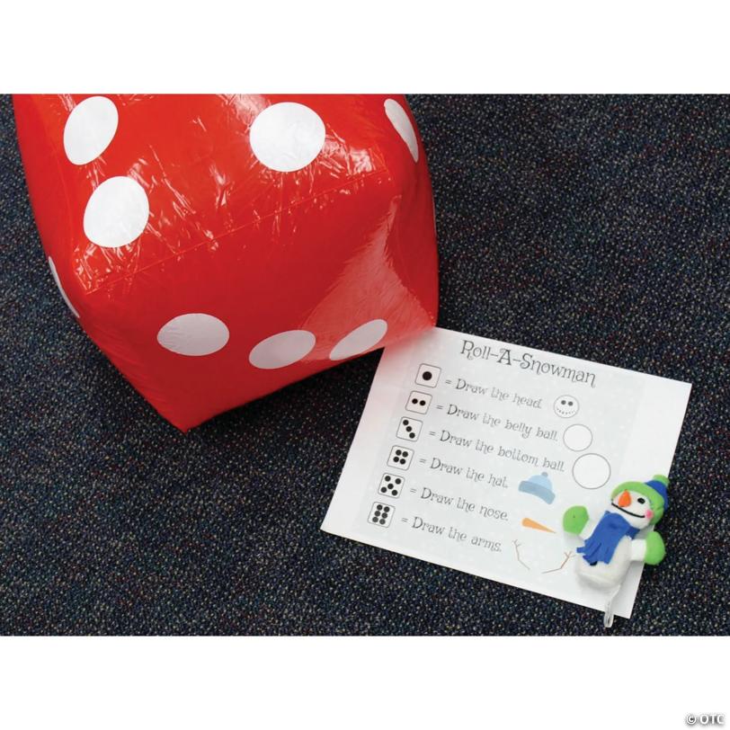 12" Six Color Vinyl Jumbo Inflatable Dice Set - 6 Pc.