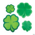 12" - 20" Jumbo Glitter Four-Leaf Clover Cardstock Cutouts Set - 6 Pc.