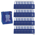 12" x 14" Personalized Bulk 48 Pc. Large Blue Shopper Nonwoven Tote Bags