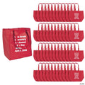 12" x 14" Personalized Bulk 48 Pc. Large Red Shopper Nonwoven Tote Bags