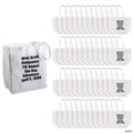 12" x 14" Personalized Bulk 48 Pc. Large White Shopper Nonwoven Tote Bags