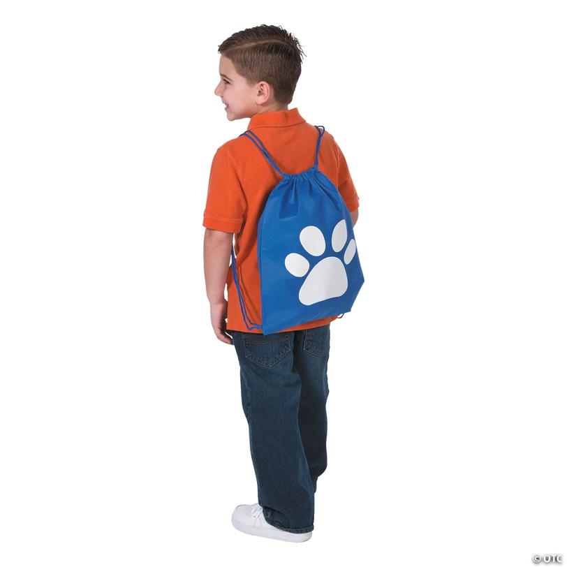 12" x 15" Bulk 48 Pc. Medium Nonwoven Paw Print Drawstring Bags