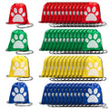 12" x 15" Bulk 48 Pc. Medium Nonwoven Paw Print Drawstring Bags