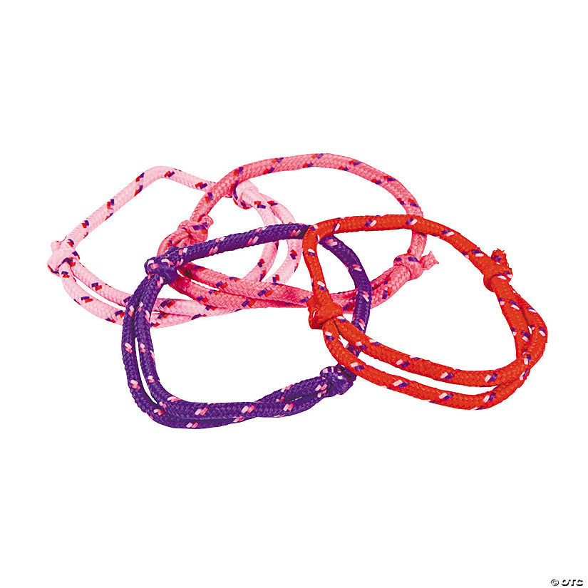 Bulk 72 Pc. Valentine Friendship Rope Bracelets