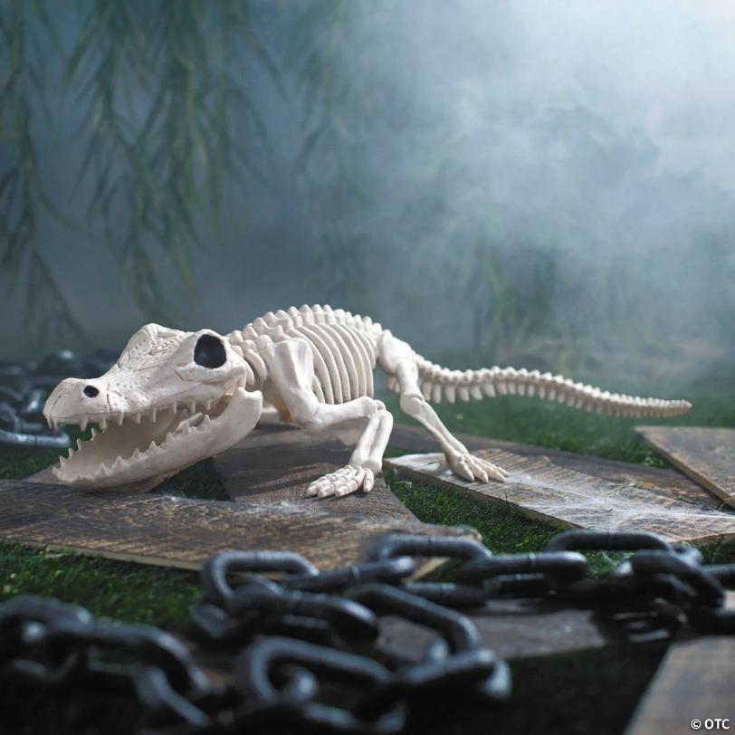 13 1/2" Crocodile Skeleton Halloween Decoration
