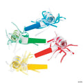13" Bulk  72 Pc. Festive Red, Yellow, Blue & Green Blowouts with Fringe | Elite Festo