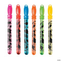 14 3/4" Big Graduation Multicolor Plastic Bubble Tubes - 12 Pc. | Elite Festo