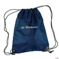 14" x 18" Personalized Large Navy Blue Drawstring Bags