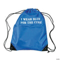 14" x 18" Personalized Large Royal Blue Nylon Drawstring Bags - 12 Pc. | Elite Festo