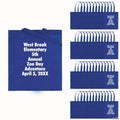 15" x 17" Bulk 144 Pc. Personalized Large Blue Nonwoven Tote Bags