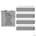 15" x 17" Bulk 144 Pc. Personalized Large Grey Nonwoven Tote Bags