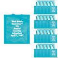 15" x 17" Bulk 144 Pc. Personalized Large Light Blue Nonwoven Tote Bags