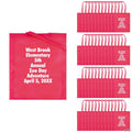 15" x 17" Bulk 144 Pc. Personalized Large Pink Nonwoven Tote Bags