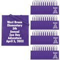 15" x 17" Bulk 144 Pc. Personalized Large Purple Nonwoven Tote Bags