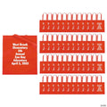 15" x 17" Bulk 144 Pc. Personalized Large Red Nonwoven Tote Bags