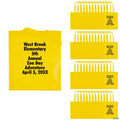 15" x 17" Bulk 144 Pc. Personalized Large Yellow Nonwoven Tote Bags