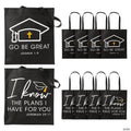 15" x 17" Large Religious Graduation Black Nonwoven Tote Bags  - 12 Pc. | Elite Festo