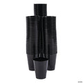 16 oz. Bulk 100 Ct. Black Disposable Plastic Cups