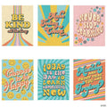 16" x 20 3/4" Inspirational Groovy Retro Cardstock Poster Set - 6 Pc.