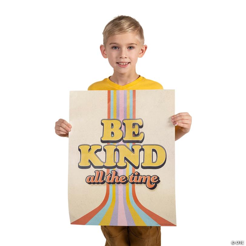 16" x 20 3/4" Inspirational Groovy Retro Cardstock Poster Set - 6 Pc.