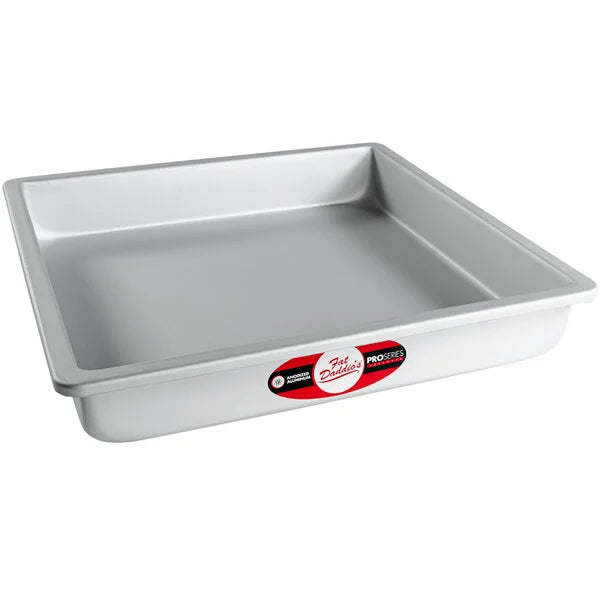 Fat Daddios Pro Series Bakeware Square 12 x 12 x 2" Anodized Aluminum Straight Sided Cake Pan