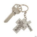 1 1/4" - 1 1/2" Religious Graduation Crosses Metal Keychains - 12 Pc. | Elite Festo