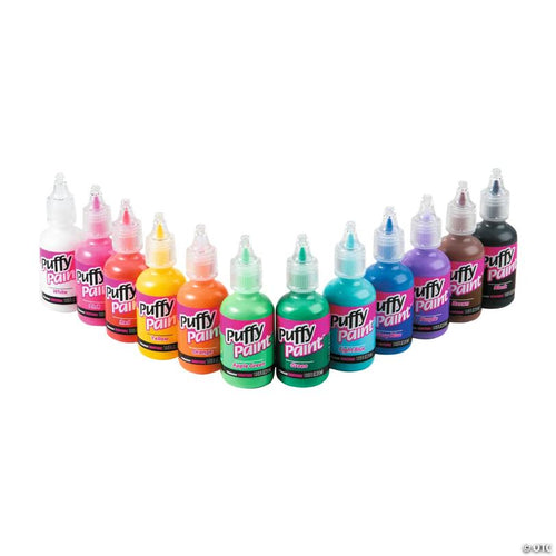 1 oz. Tulip Assorted Rainbow Colors Puffy 3D Paint - Set of 12