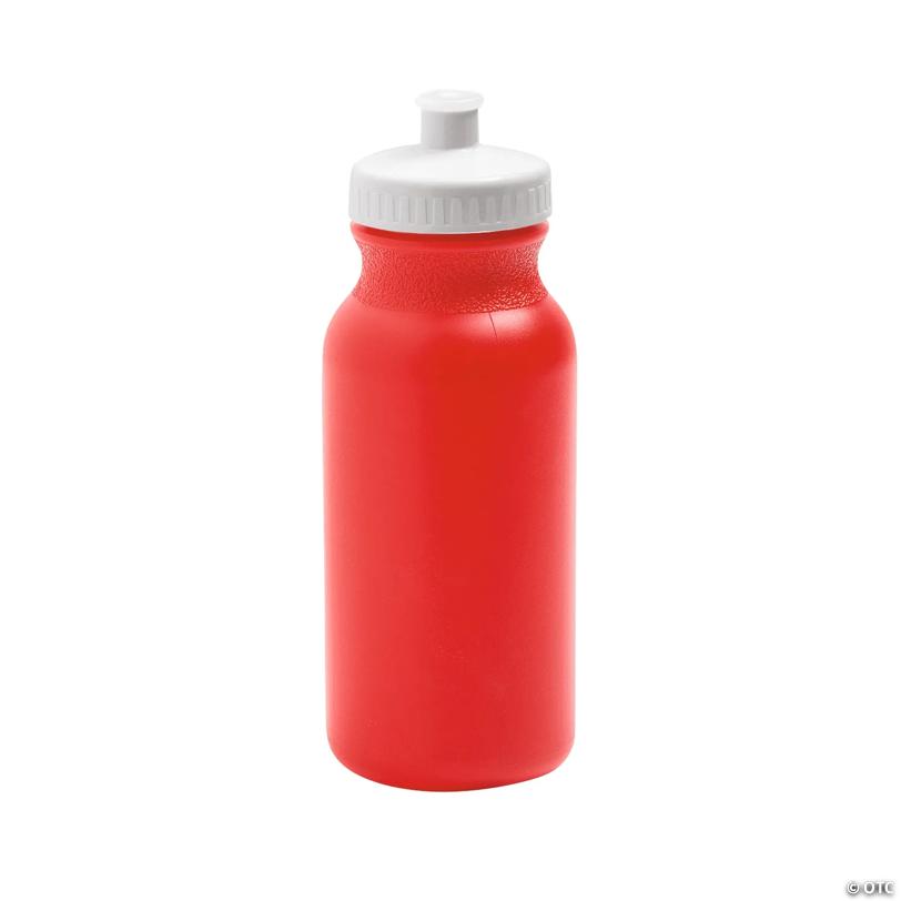 20 oz. Bulk 50 Ct. Red Plastic Water Bottles | Elite Festo