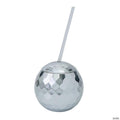 20 oz. Disco Ball-Shaped Reusable BPA-Free Plastic Cups with Lids & Straws - 6 Ct. | Elite Festo