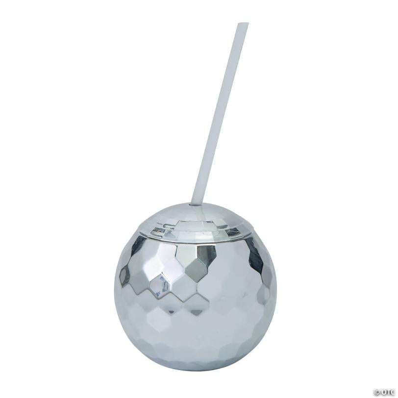 20 oz. Disco Ball-Shaped Reusable BPA-Free Plastic Cups with Lids & Straws - 6 Ct. | Elite Festo