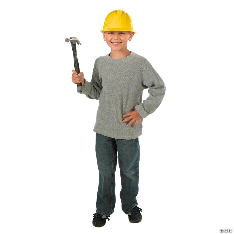 22" Bulk 48 Pc. Kids Yellow Plastic Novelty Construction Hats