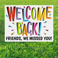 24" x 16" Personalized Welcome Back Plastic Yard Sign