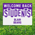 24" x 16" Personalized Welcome Back Students Plastic Yard Sign