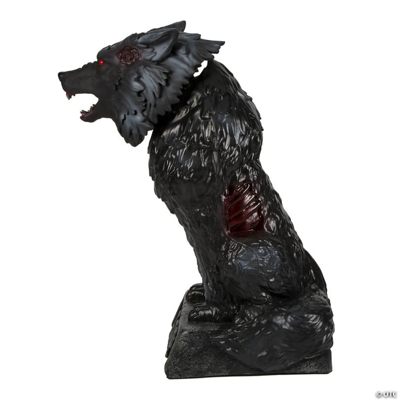 25 1/2" Animated Zombie Wolf Halloween Decoration - image 4