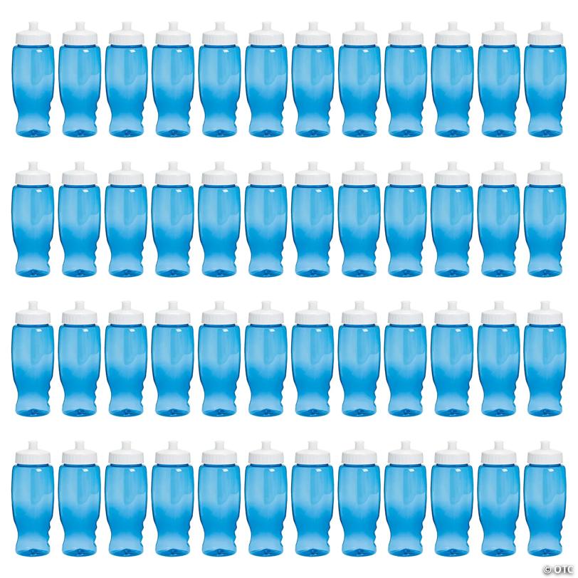 27 oz. Bulk 50 Ct. Blue Plastic Water Bottles | Elite Festo