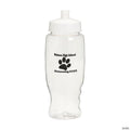 27 oz. Bulk 50 Ct. Personalized Paw Print Transparent Plastic Water Bottles