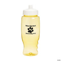27 oz. Bulk 50 Ct. Personalized Yellow Paw Print Transparent Plastic Water Bottles