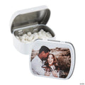 2 1/2" Custom Photo Classic Mint Candy Tin Favors - 24 Pc. | Elite Festo
