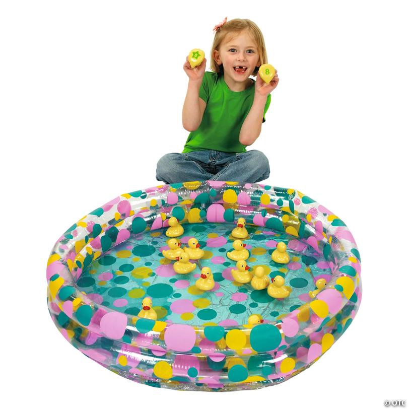 2 1/2" Numbered Bright Yellow Plastic Duck Matching Game Set