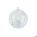 2 1/4" Bulk 72 Pc. DIY Clear Round Plastic Christmas Ball Ornaments