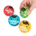 2 1/4" Graduation Sayings Multicolor Foam Stress Balls - 12 Pc. | Elite Festo