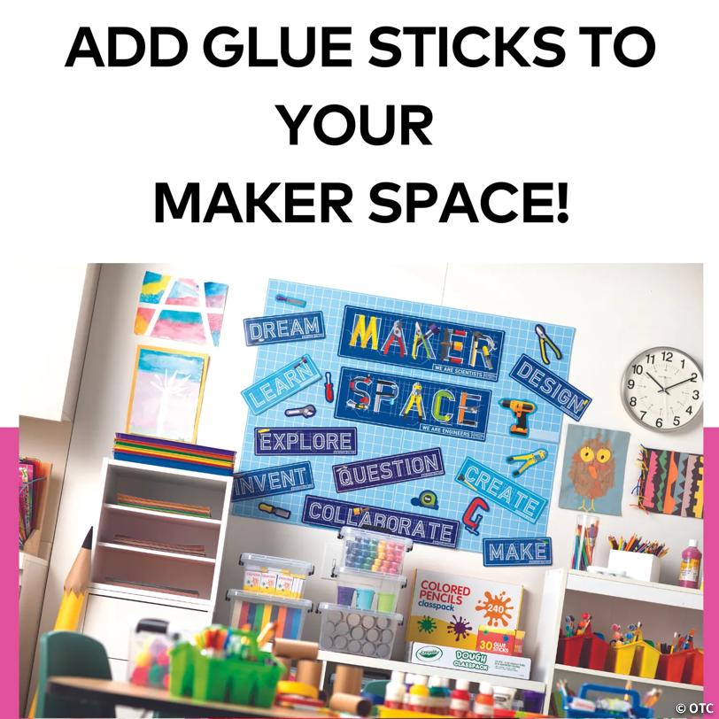 2 3/4" Bulk 90 Pc. Safe & Non-Toxic Washable Glue Stick Pack