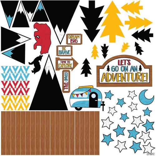 2 3/4" - 4" Adventure Cardstock Bulletin Board Set - 284 Pc.